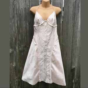 Nicole Miller Collection Silk Halter Dress No Back